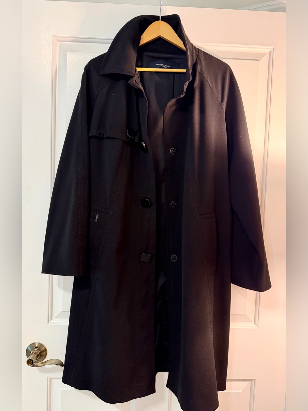 Marina Rinaldi Sport Black Single-Breasted Overcoat